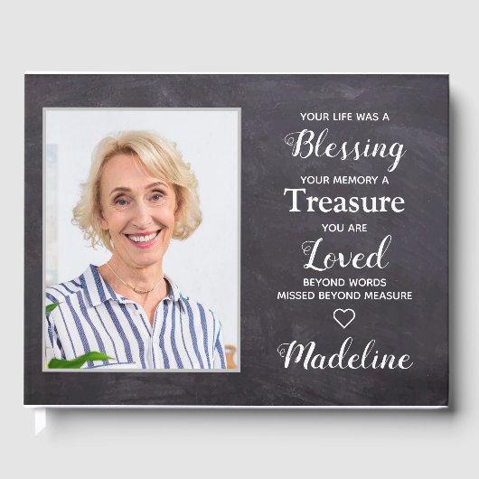 愛素朴記憶の悔やみや弔慰葬儀で写真 ゲストブック (正面)