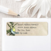 愛素朴鳥(差出人住所) ラベル (インサイチュ)