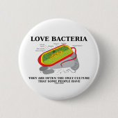 愛細菌は何人かの人々だけ持っています培養します 缶バッジ (正面)