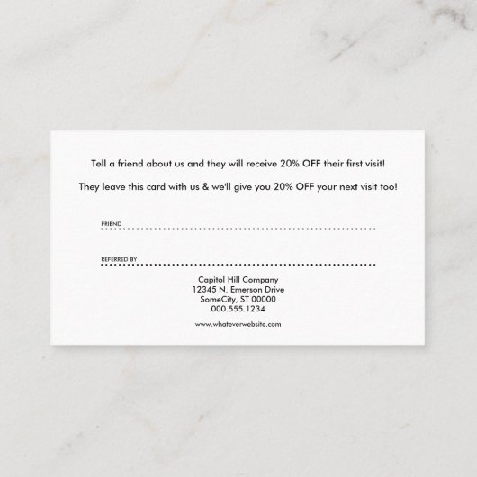 愛紹介プログラムを広げて下さい 紹介カード (裏面)