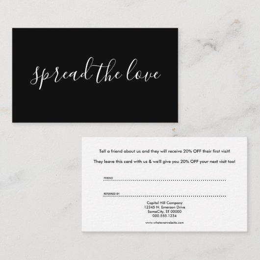 愛紹介プログラムを広げて下さい 紹介カード (正面/裏面)