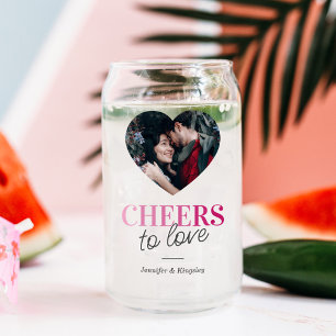 愛結婚する応援ハート写真 ガラス缶