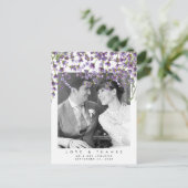 愛結婚と写真のハガキ感謝していラベンダー シーズンポストカード (スタンド正面)