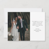 愛結婚と感謝の気持ちを込めて サンキューカード (裏面)