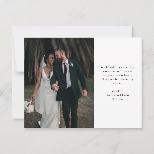 愛結婚と感謝の気持ちを込めて サンキューカード (裏面)