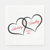 愛結婚のパーソナライズされた スタンダードランチョンナプキン (正面)