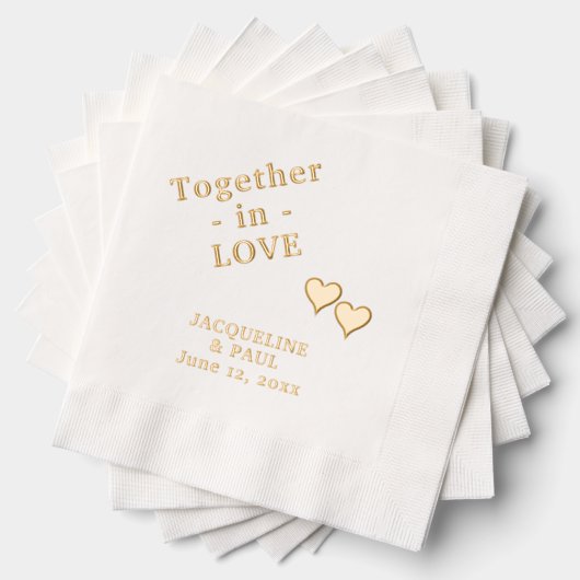 愛結婚の名で一緒に 箔ナプキン (インサイチュ (積み重ね))