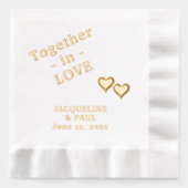 愛結婚の名で一緒に 箔ナプキン (正面)