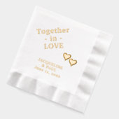 愛結婚の名で一緒に 箔ナプキン (左)