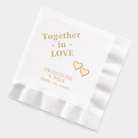愛結婚の名で一緒に 箔ナプキン (左)