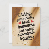 愛結婚の果てしない幸せを願う カード (正面)