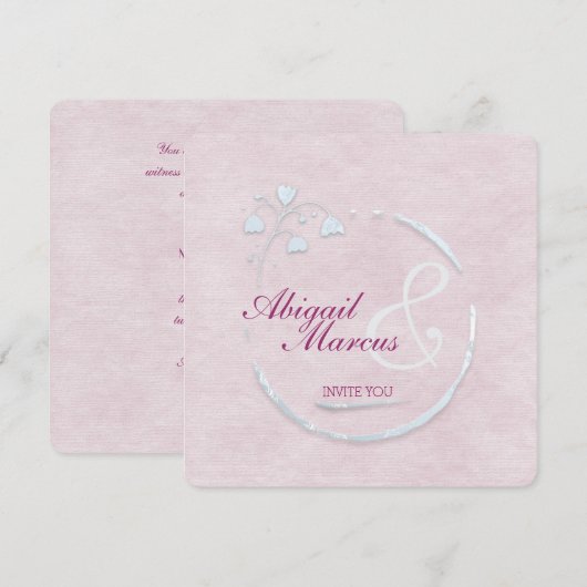 愛結婚の輪 招待状 (正面/裏面)