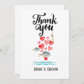 愛結婚の魚釣りは魚釣り感謝してい 招待状 (正面/裏面)