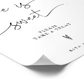 愛結婚は甘いキャンディビュッフェデザートサイン ポスター (角)