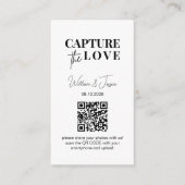 愛結婚を捉える |写真の共有QRコード エンクロージャーカード (正面)