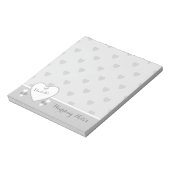 愛結婚ハートの灰色 ノートパッド (回転)