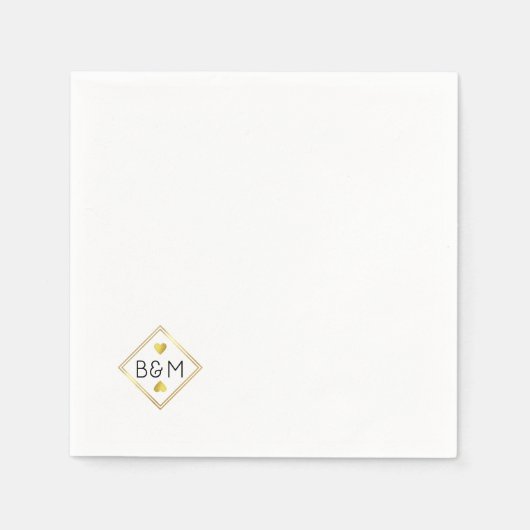 愛結婚対モノグ結婚したラム スタンダードカクテルナプキン (正面)