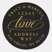 愛結婚差出人住所 ラウンドシール (正面)