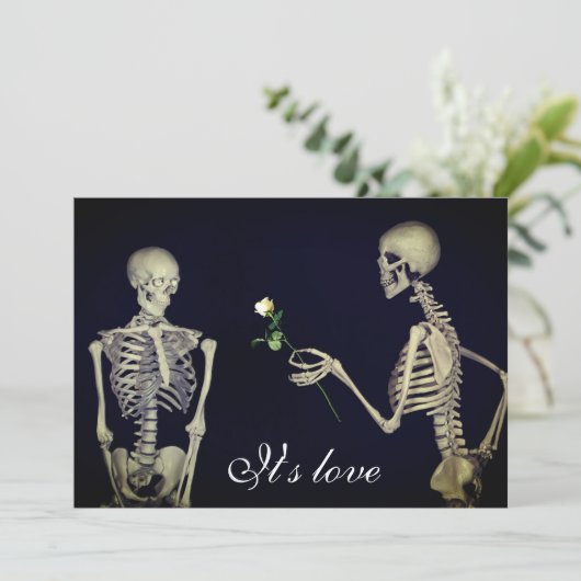 愛結婚式の骨組 招待状 (スタンド正面)