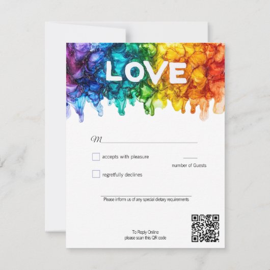 🌈 🐦愛絵を描LGBTQ結婚 出欠カード (裏面)