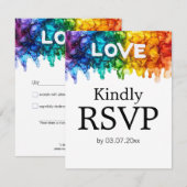 🌈 🐦愛絵を描LGBTQ結婚 出欠カード (正面/裏面)