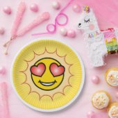 愛絵文字サン ペーパープレート (パーティー)