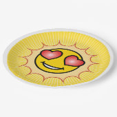 愛絵文字サン ペーパープレート (アングル)