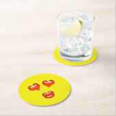 愛絵文字 ラウンドペーパーコースター (インサイチュ)