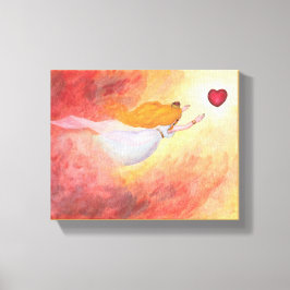 愛絵画の王女オーロラのアートウォーターカラー キャンバスプリント