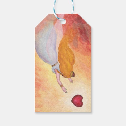 愛絵画の王女オーロラのアートウォーターカラー ギフトタグ (正面)