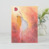 愛絵画の王女オーロラのアートウォーターカラー 招待状 (スタンド正面)