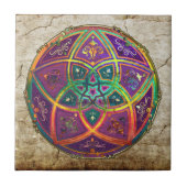 愛美術の東洋の旧式な金ゴールドの金星の花 タイル (正面)