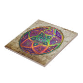 愛美術の東洋の旧式な金ゴールドの金星の花 タイル (側面)