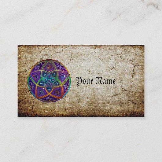 愛美術の東洋の旧式なlilaの金星の花 名刺 (正面)