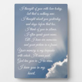 愛考えの思い出の詩を持つ君 フォトプラーク (正面)