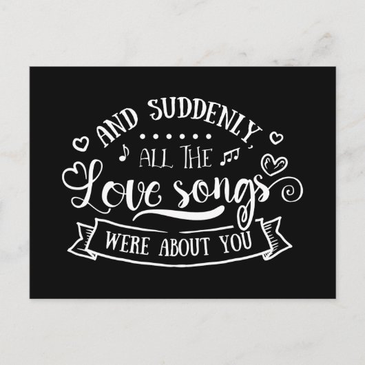 愛考えよ、あなた恋しく思よ結婚。 ポストカード (正面)