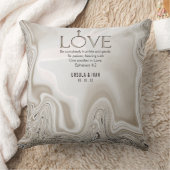 愛聖なる書物、 経典聖句エペソ4結婚:2の クッション (ブランケット)