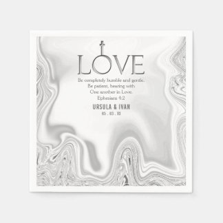 愛聖なる書物、 経典聖句エペソ4結婚:2の スタンダードカクテルナプキン