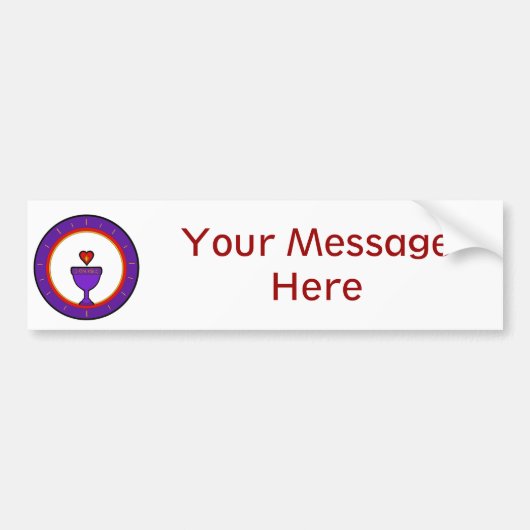 愛聖餐杯のカスタマイズ可能なバンパーステッカー バンパーステッカー (正面)