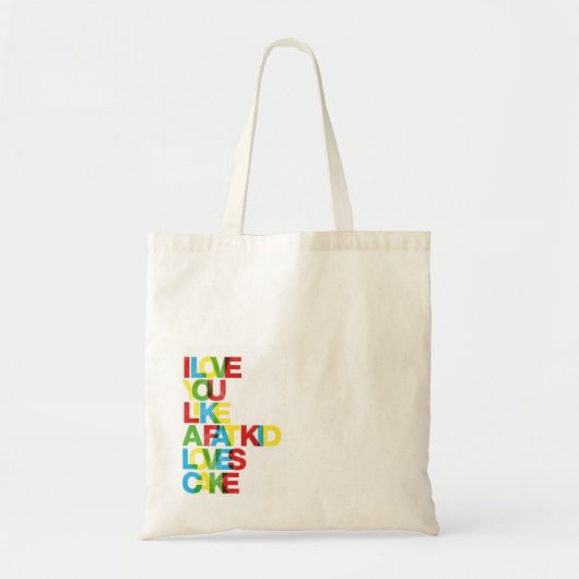 愛脂肪子供愛ケーキのトートを好みます トートバッグ (正面)