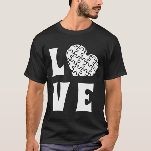 愛自閉症意識 Tシャツ (正面)