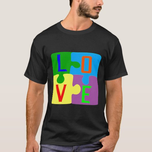 愛自閉症意識 Tシャツ (正面)