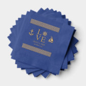 愛航海の結婚の 箔ナプキン (インサイチュ (積み重ね))