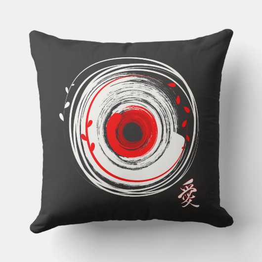 愛色彩の鮮やかという言葉でビニールのレコードを磨く クッション (裏面)