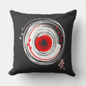 愛色彩の鮮やかという言葉でビニールのレコードを磨く クッション (正面)