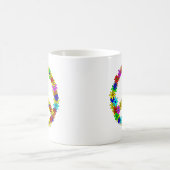 愛花のピースサイン コーヒーマグカップ (中央)