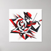 愛芸術的と音楽 キャンバスプリント (正面)