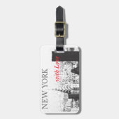 愛荷物のラベルが付いているニューヨーク ラゲッジタグ (正面縦)