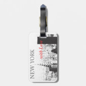 愛荷物のラベルが付いているニューヨーク ラゲッジタグ (裏面縦)