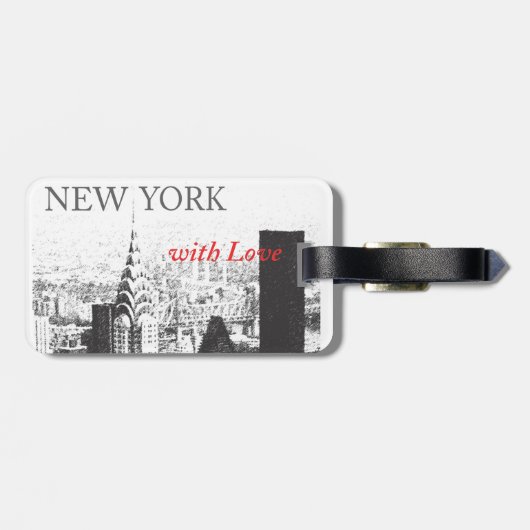 愛荷物のラベルが付いているニューヨーク ラゲッジタグ (裏面横)